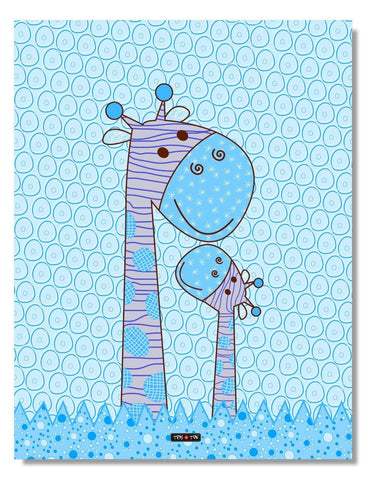 Tris & Ton Manta Giraffes Blue - Tris & Ton